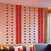 Wedding Room Decor Set: Double Happiness Curtains, Butterfly Ornaments, Stickers for Bride's Bedroom