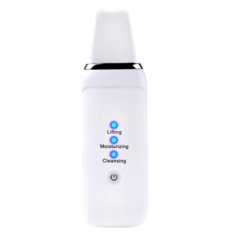 Nettoyeur à ultrasons puissant Scraber pour la peau Rechargeable Grattoir à ultrasons Nettoyeur de visage Lifting Pelle d'élimination des peaux mortes