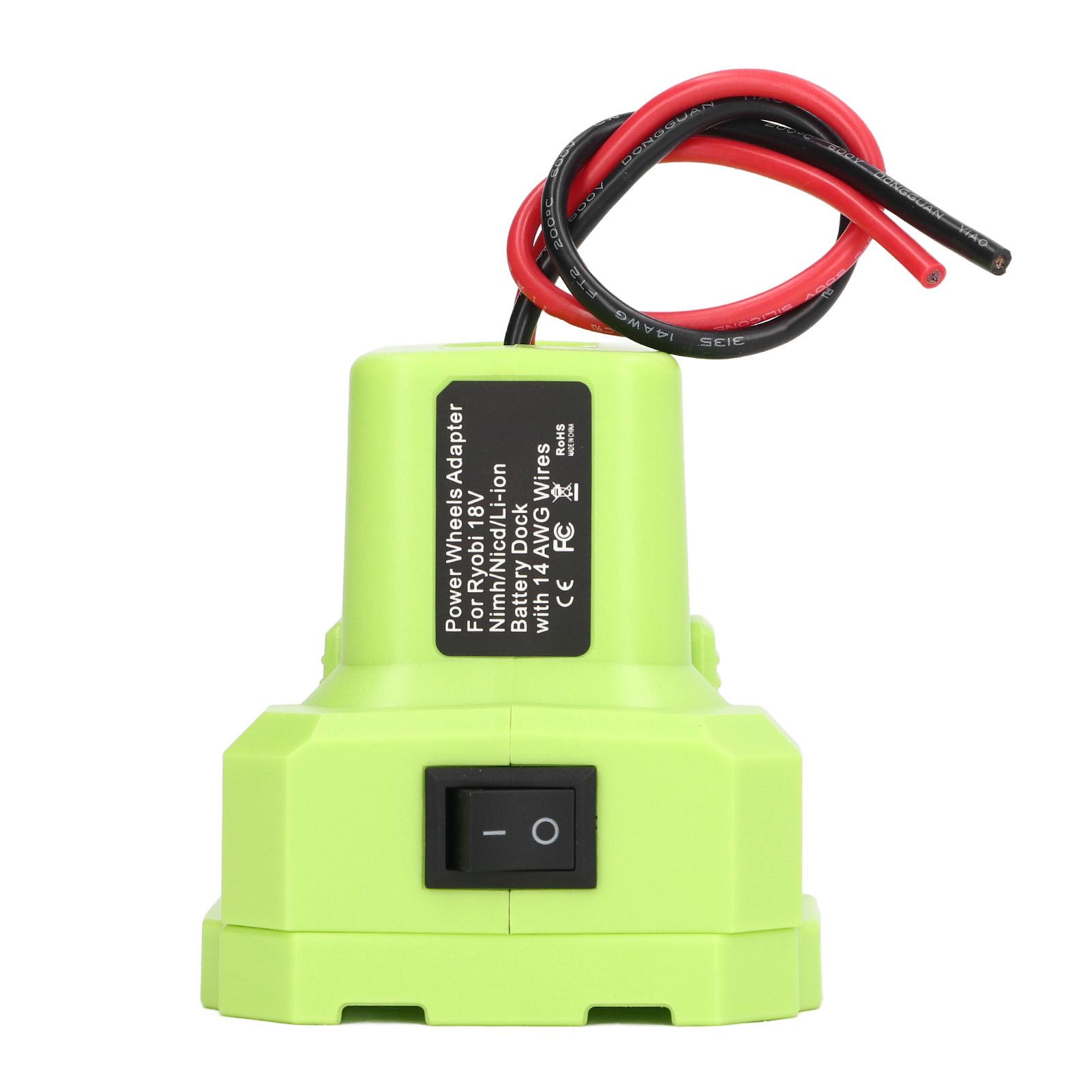 

Адаптер литиевой батареи 14AWG Проводной преобразователь батареи электроинструмента для серии Ryobi 18V One+