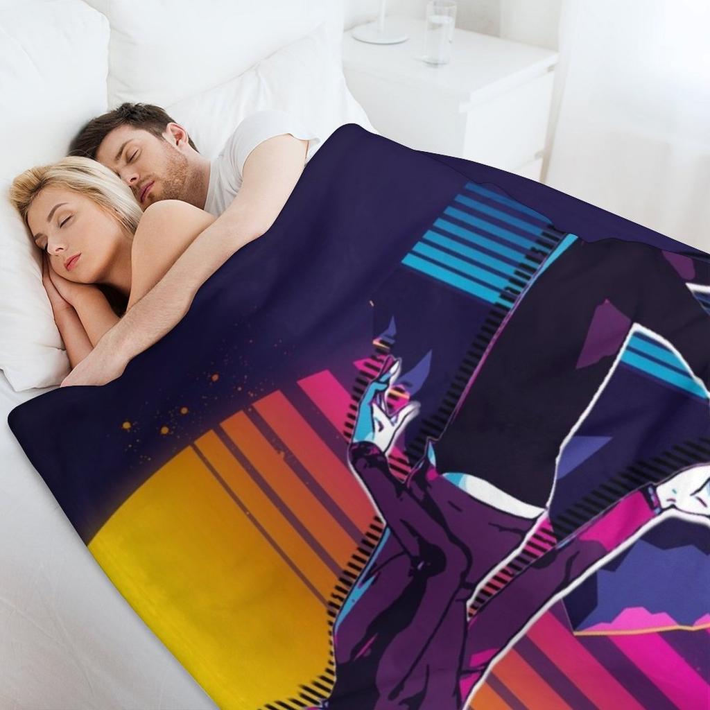 Digimon Survive - Aoi *80s retro* Throw Blanket Luxury Softest Nap Thermals For Travel Blankets