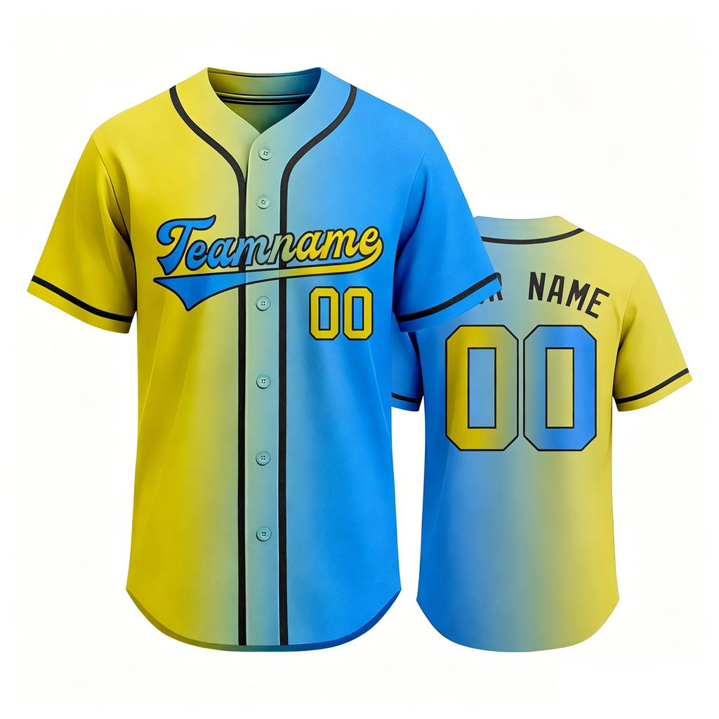 Benutzerdefiniertes Baseballtrikot Kurzarm Knopfleiste Personalisierte Teamnummer Gestickt Sportshirt für Männer Frauen