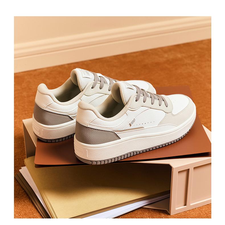 Anta Comfortable Trendy Wear-Resistant Slip-Resistant Shock-Absorbing Low-Top Sneakers Women sneakers White Gray 922448018-4