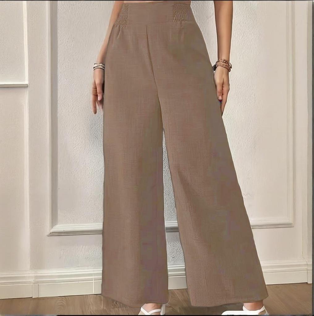 Women's Fashionable Casual Wide Leg Pants And High Waisted Pants