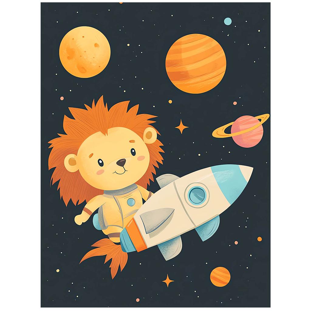 Plakat Lwiątkowe Marzenia Plakat Lwiątkowe Marzenia, 30X40 Cm, Rama Drewniana Jasny Dąb, Papier Matowy 230 Gsm