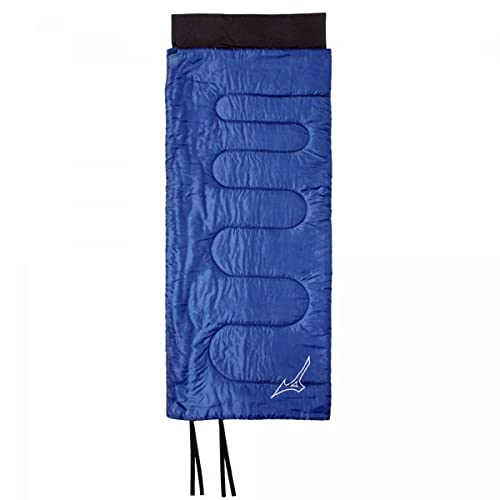 MIZUNO Sleeping Bag with Pillow Pocket, Antibacterial and Deodorizing Treatment, Deodorizing Tape, Machine Washable, W80 x H180cm, Navy