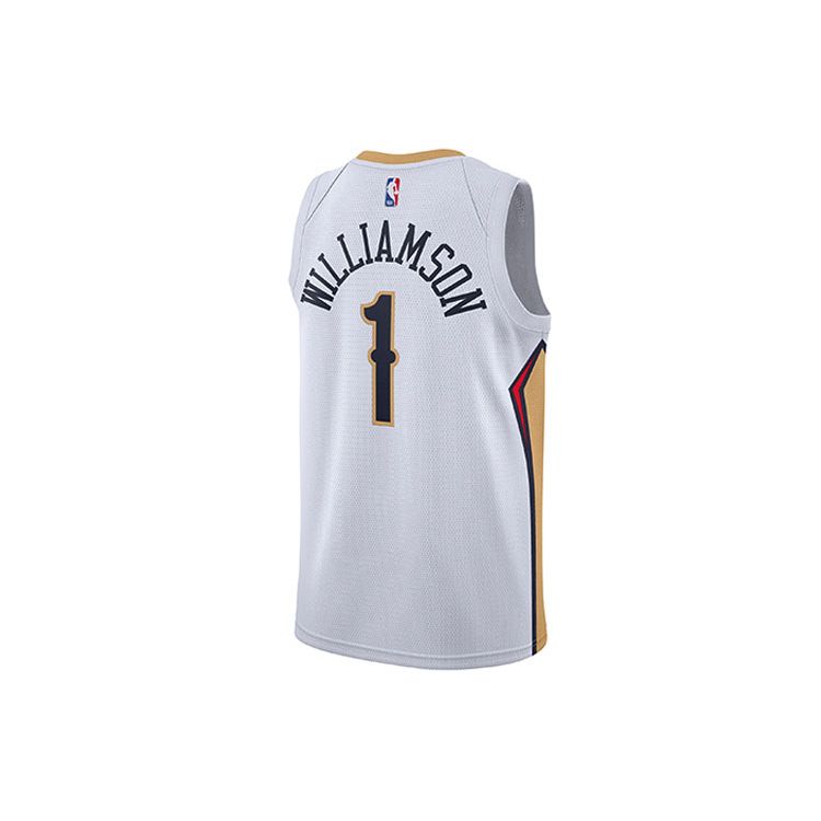Nike Zion Williamson No. 1 New Orleans Pelicans NBA Limited Edition Fan Jersey Men Jerseys White 864433-103