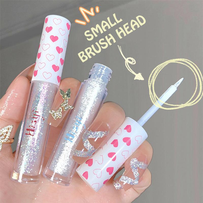 Liquid Eye Shadow Highlighter Super Shiny Lasting Sequins Monochromatic Glitter Brighten cMakeup Pen
