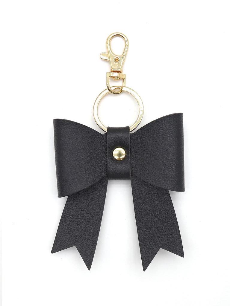 Bow Shaped PU Leather Keychain Bag Pendant Ornament