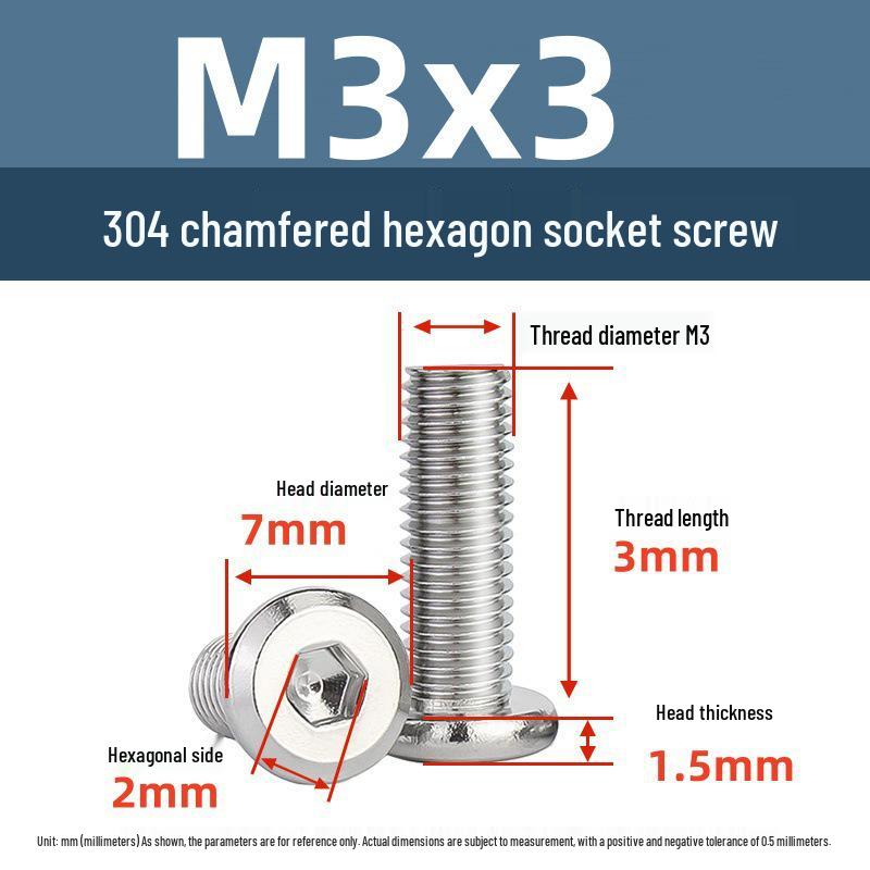 Yigu 304 Stainless Steel M2-M12 Countersunk Flat Head Hex Screw for Furniture & Cabinets