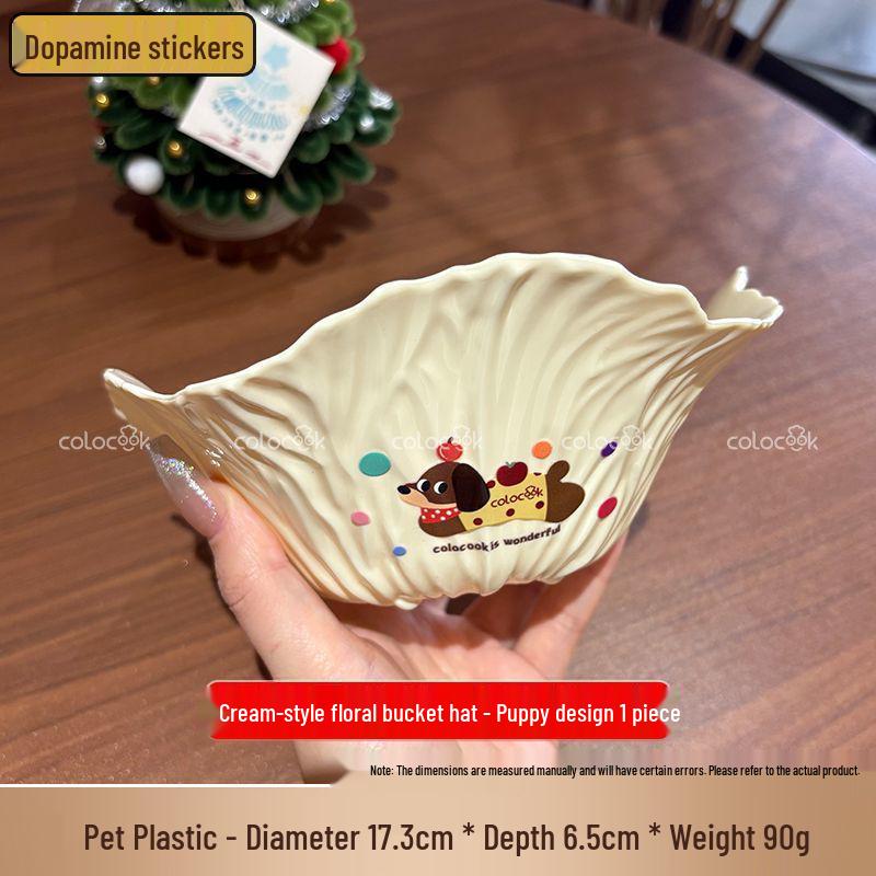 Oat Self-Reserved Small Lace Bowl for Salad, Soup, Milk, Fruit, Dessert, and More