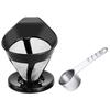 Stainless Steel Coffee Filter Set with HLB18 Measuring Spoon Meshs Filter Funnel Coffee Funnel Suitable for Coffee
