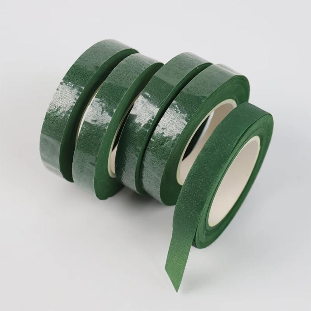 1/5/10Rolls Green Floral Tape Self Adhesive, Flower Wrapping Tape for Bouquet Stamen DIY, Florist Wedding Party Decoration Supplies