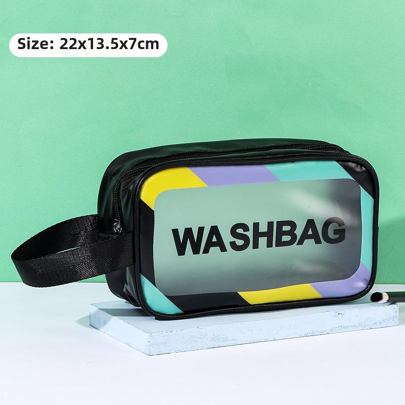 Large Capacity Waterproof PVC Travel Toiletry Bag - Transparent Cosmetic Storage Bag