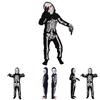 Kids' Skull Print Jumpsuit Halloween Costume Set For Role Play And Themed Party