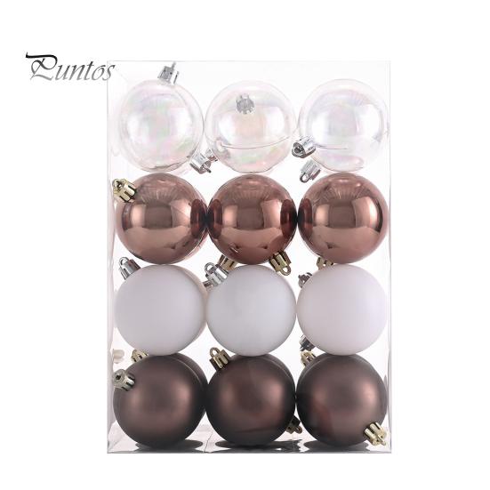 

24шт Різдвяна куля 6 см Різдвяна ялинка Прикраси Різдвяна ялинка Свято Весілля Прикраса дому 6 cm кавовий