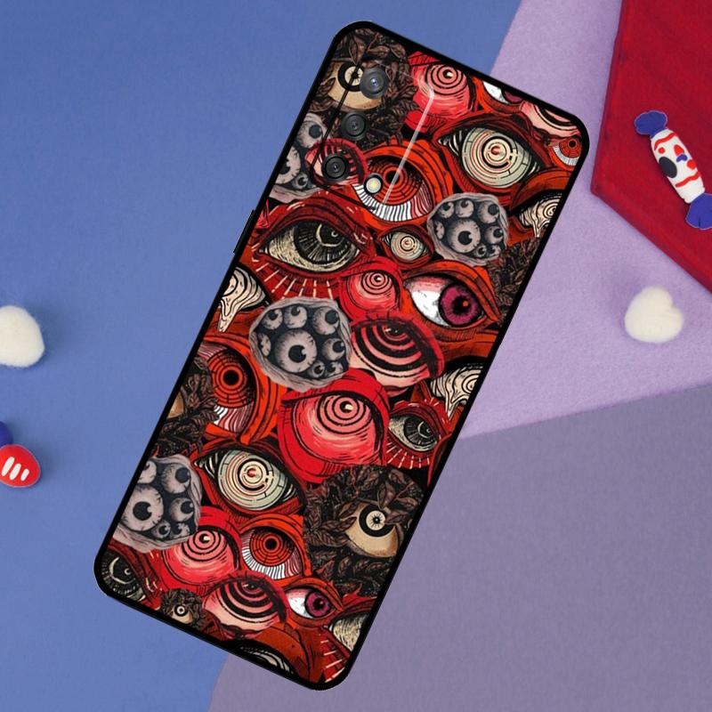 Scary Face Eyes Case For OPPO A98 A78 A58 A18 A96 A76 A16 A15 A17 A77 A5 A9 A74 A94 A52 A72 A53S A54S A57S