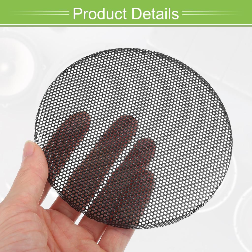 ACROPIX Universal 4.5" Speaker Grille Mesh for Audio Subwoofer 120x6.5mm Frameless Black - 1 Pack