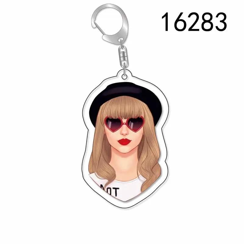 

Music Tay Keychain Star Singer Swift Character Love Story Keyring Car Key Holder for Men Women Backpack Party Accessories Gifts