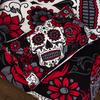 3D skull bed linen set cartoon watercolor rose flower skull quilt cover cushion cover queen size white bed cover set