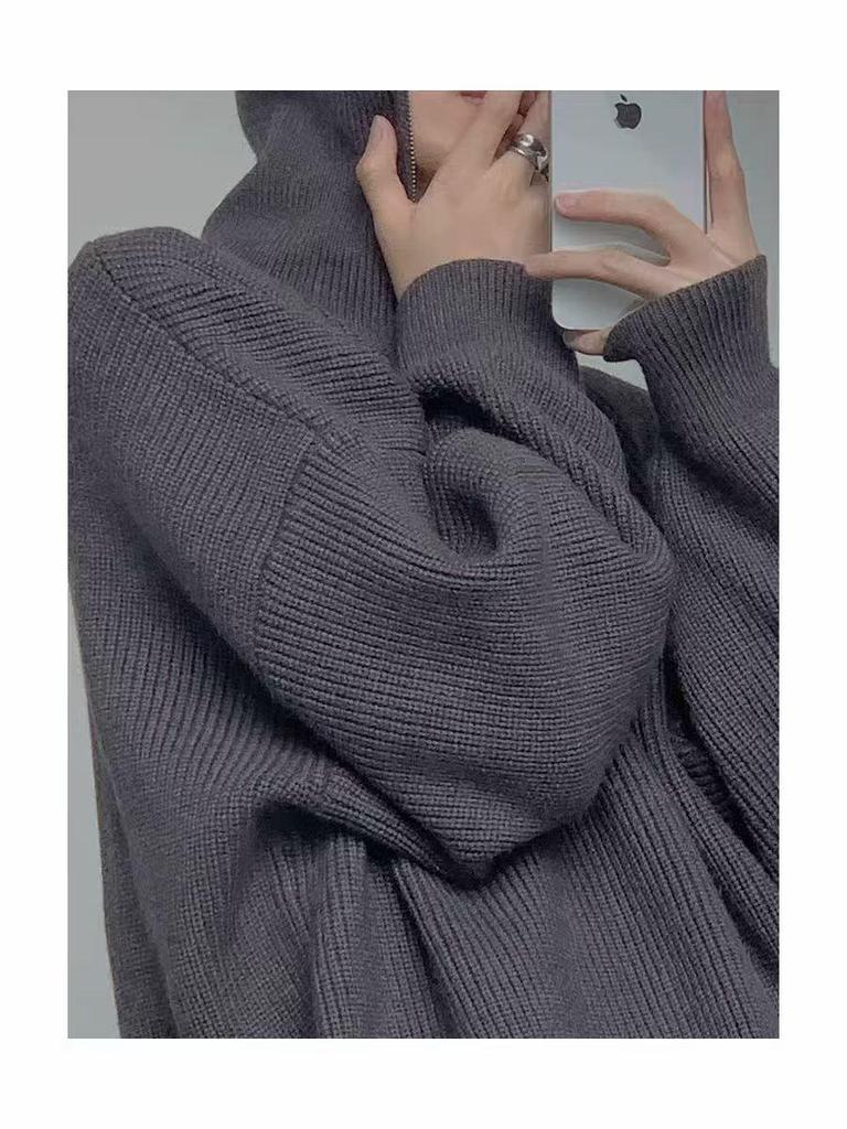 Men's Trendy Half-High Collar Cardigan Sweater, Autumn/Winter 2023 Collection