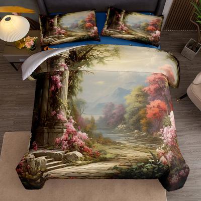 Juego de Funda Nórdica Jardín Barroco Uk Individual Doble Queen Us Twin Full Tamaño King Entre Juego de Ropa de Cama