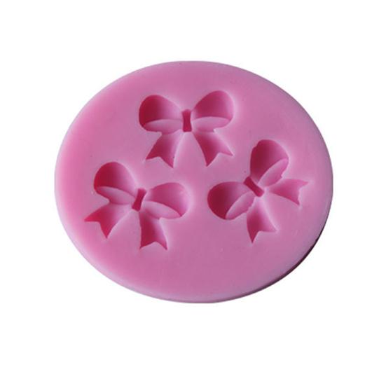 

Розовый силиконовый декор для выпечки с бантом, форма для торта, шоколадная помадка, инструмент розовый