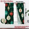 2D Flat Printing  JIT 2pcs   Curtains (Without Rod) Festive Ornaments Chic Creative Curtains Versatile 100% Polyester Curtains Art