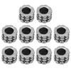 10 Pcs DIY Paracord Knife Lanyard Silver Decorative Lanyard Beads Durable Paracord Beads  Outdoor