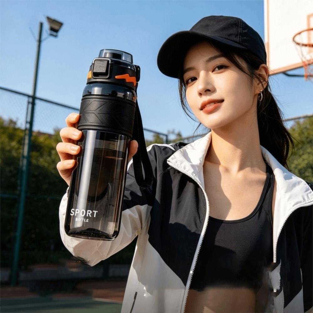 750/1000ML Sport Water Bottle with Straw Outdoor Water Bottle Portable Student Water Bottle  School