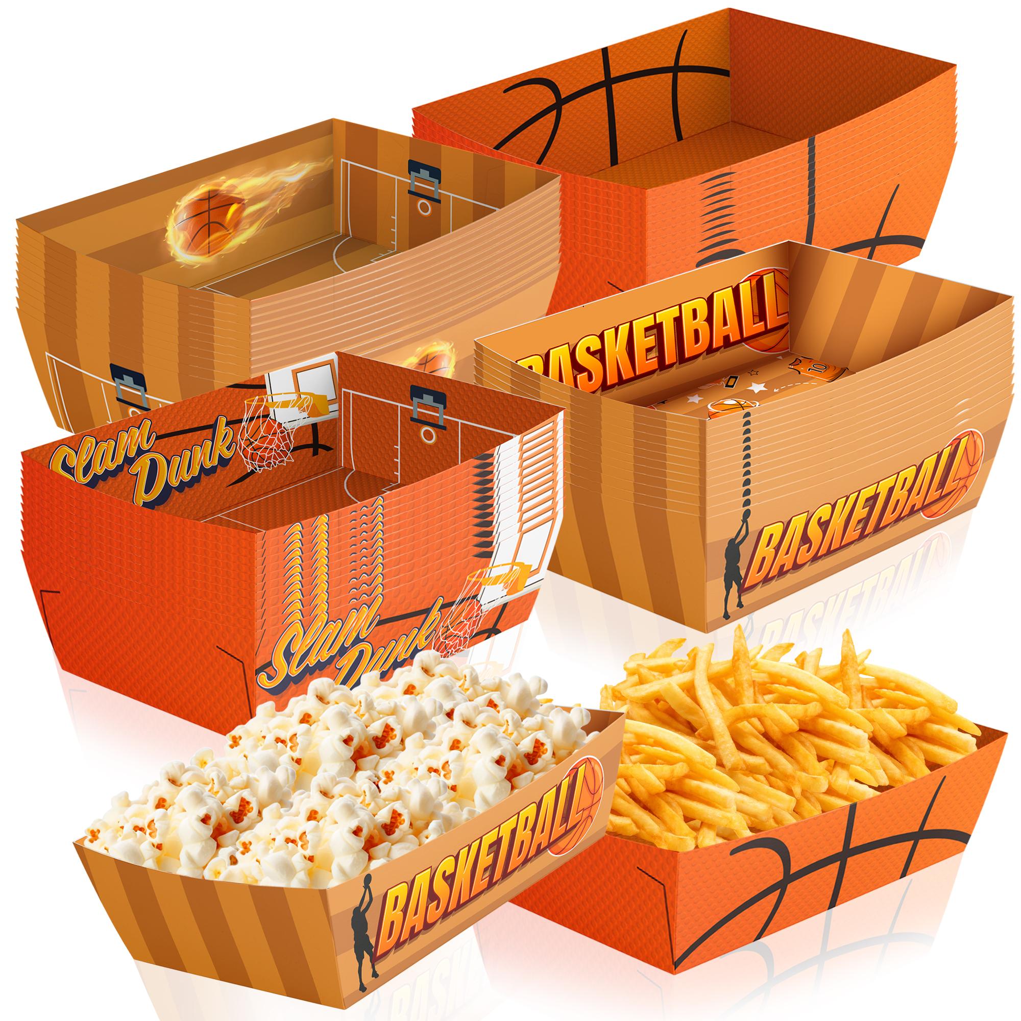 

36pcs Basketball Party Decorations, Basketball Serving Trays Basketball Popcorn Tray Basketball Food Trays for Basketball Birthday Party Decorations оранжевый