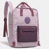 Farbblock-Rucksack mit Fronttasche und gepolsterten Schultergurten