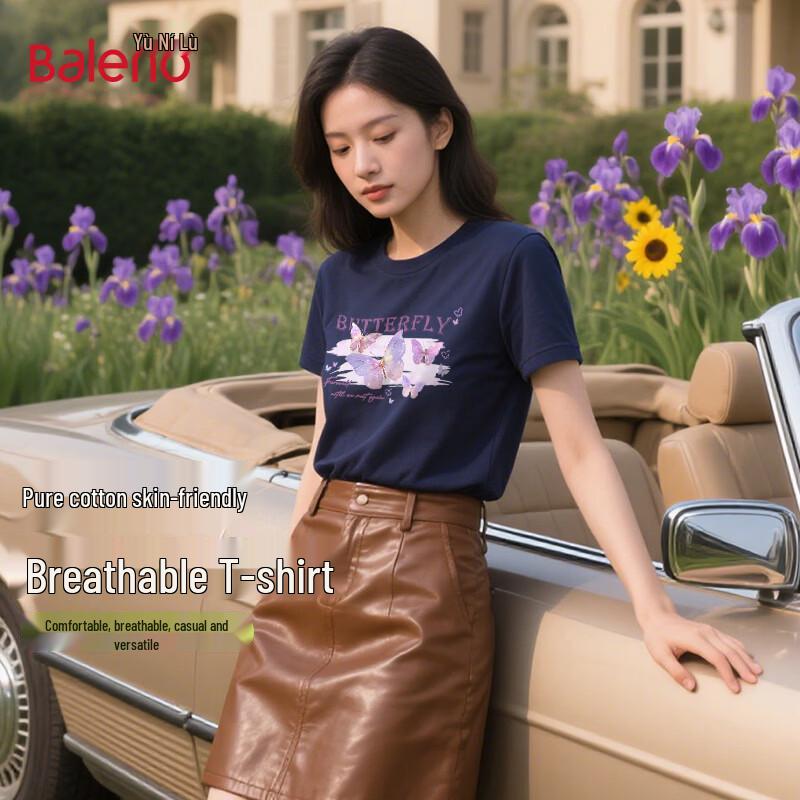 

Baleno 2026 Summer Women s Printed Short Sleeve Cotton T-Shirt S