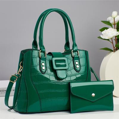 2piece Set Women's Bag Lacquer Leather Luxury Handbags Purses Women Designer Shoulder Crossbody Messenger Bags Female Hand Bag