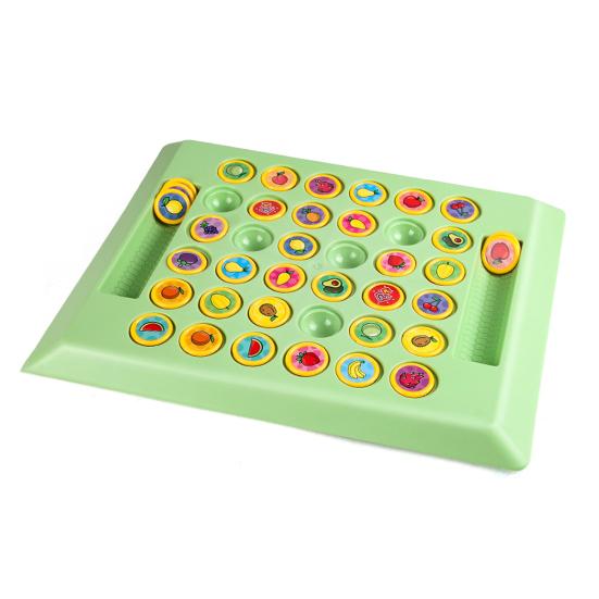 

1 набор для детской игры в шахматы Memory Flip, 2 игрока, шахматы с животными и фруктами, настольная игра для тренировки внимания, развивающая игрушка для развития памяти у малышей B