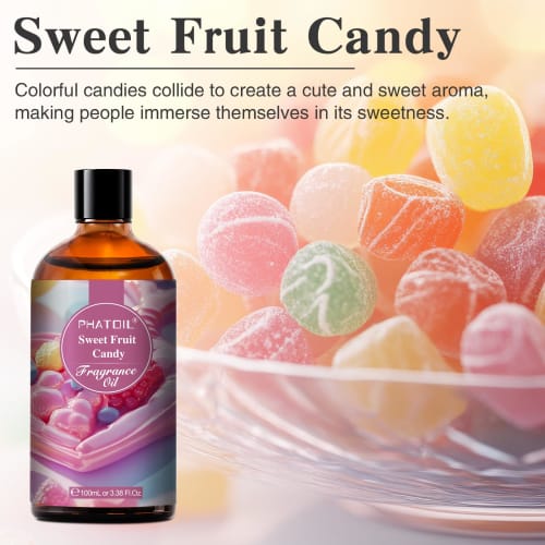 PHATOIL Sweet Fruit Candy Essential Oil Blend, 100ml, Natural Aromatherapy Oil for Aroma Diffusers