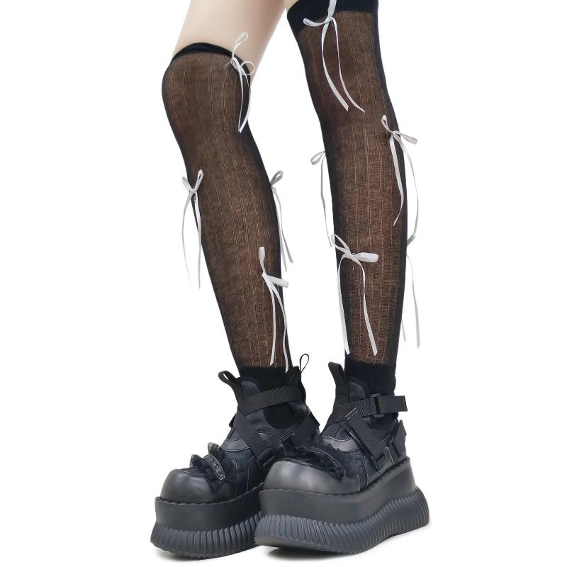 Fashion Women Thick Bottom High Top Dark Style Mary Jane Niche Lace Cross Sweet Cool Increased By Big Head Shoes