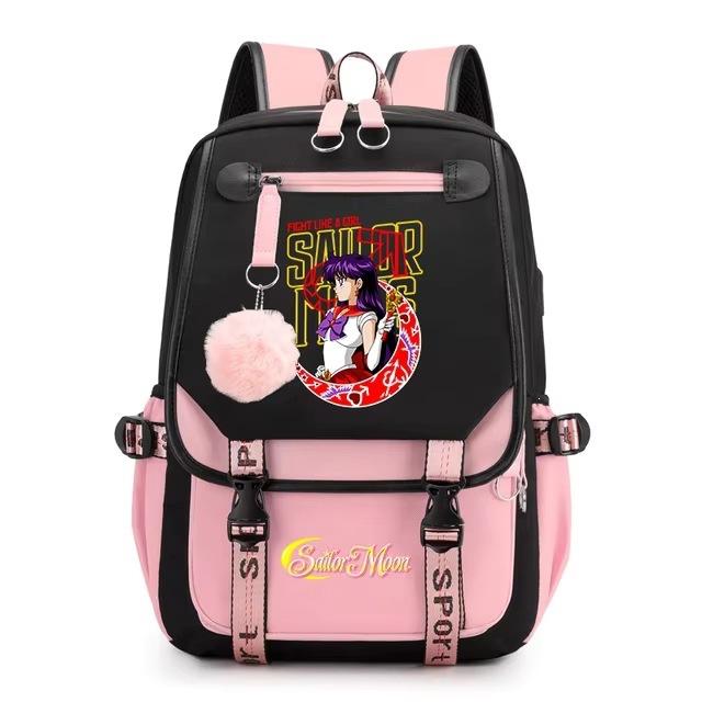 Sailor Moon Cartoon Casual Backpack Youth Girl Student School Bag Gift Cartoon Cute Backpack