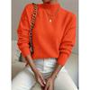 P17511 Semi-High Neck Knit Sweater
