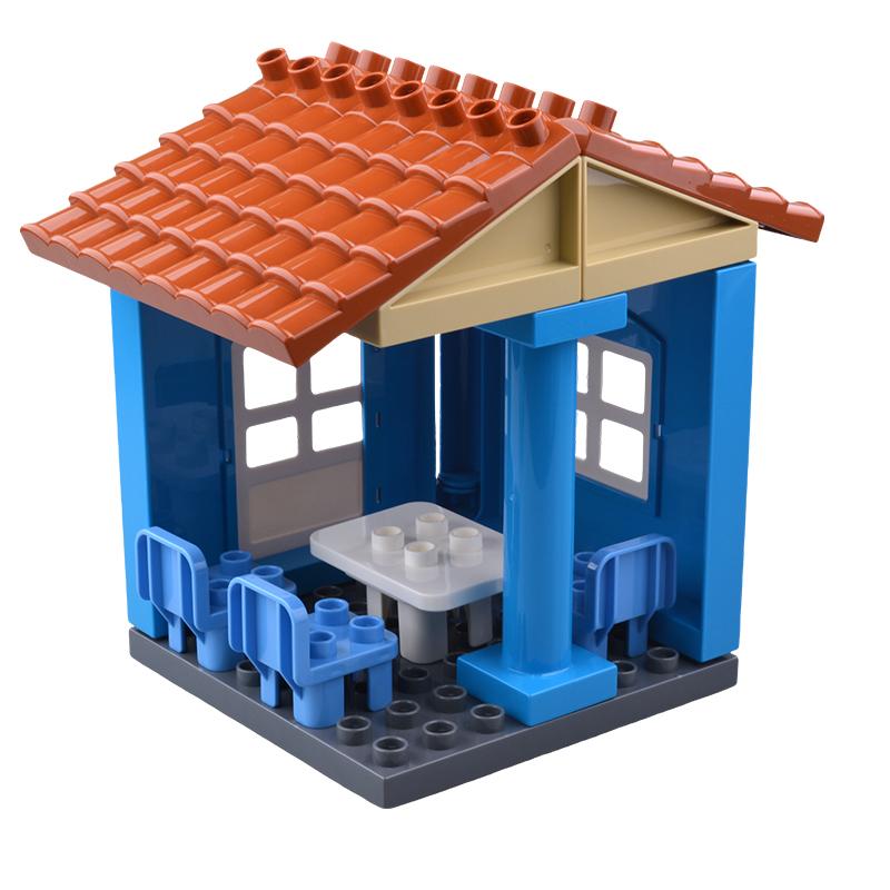 Große Bausteine Haus Zubehörteile Dach Fenster Wand Bauen Zusammenbauen Steine Lernspielzeug Für Kinder Geschenk