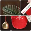 Christmas Decorations Red Xmas Bell Christmas Tree Hanging Ornaments Cute Bow Doorbell  New Year Party Supplies Gifts Navidad