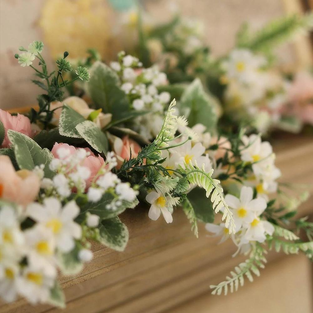 Artificial Rose Flower Vine 175cm Peony Daisy Floral Garlands for Wedding Party Decor Outdoor Table Centerpiece Valentine Day