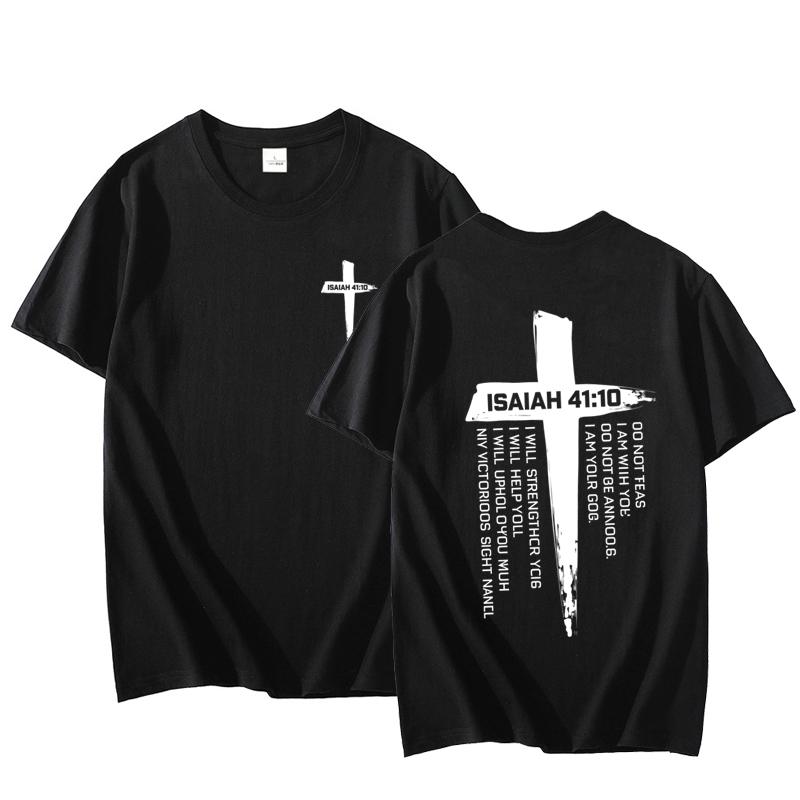 Heaven T Shirt Casual Cotton Short Sleeve Christian Jesus Bible Verse Tshirt Round Neck Tshirt Loose Streetwear Mens Clothing