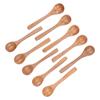 10pcs Wooden Spoon Children s Tableware Mini Round Seasoning Spoon with Long Handle for Kitchen5.1x1.2in
