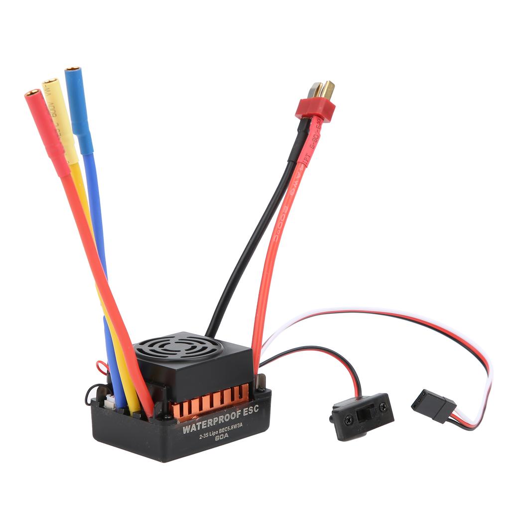 RC ESC 60A Waterproof Electronic Speed Controller Accessory Parts for 1Celsius10 RC Car Model