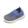 Mesh Upper Children Running Sneakers Soft Soled Patchwork Design Kids Shoes Slip-on Style Lightweight Anti-Slip Shoes
