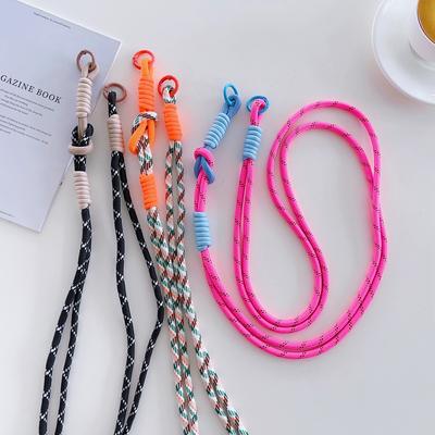 Universal Crossbody Long Mobile Phone Lanyard Wide Cloth Neckband Strap Rope Women's Pearl Hanging Ornaments Anti-Lost Lanyard