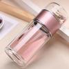 Borosilicate Glass Tea Water Separation Bottle 304 Stainless Steel Round Mouth 500ML Tea Bottle Double-Layer Heat-proof