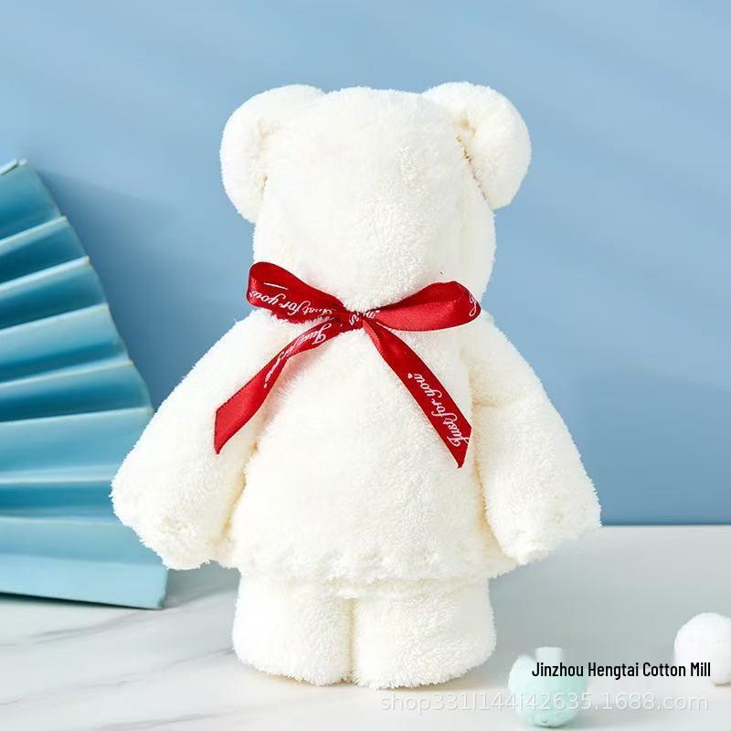 Coral Fleece Bear Towel for Wedding and Celebration Gifts