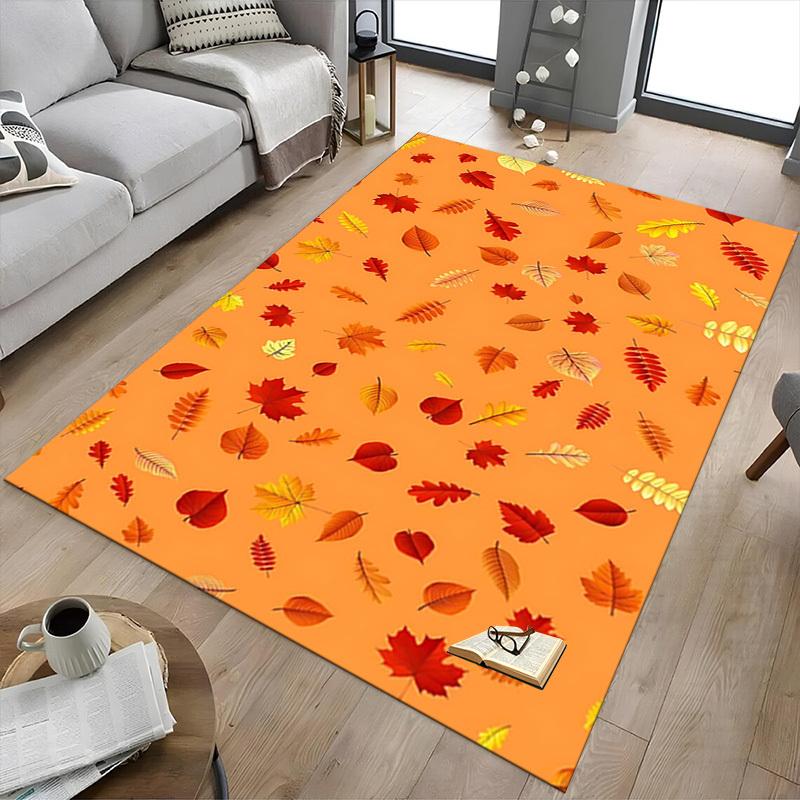 1PC Autumn Leaves Extra Large Non Slip Floor Carpet, Office, Family, Studio Large Area Rug Indoor Rugs, Bold Statement Piece