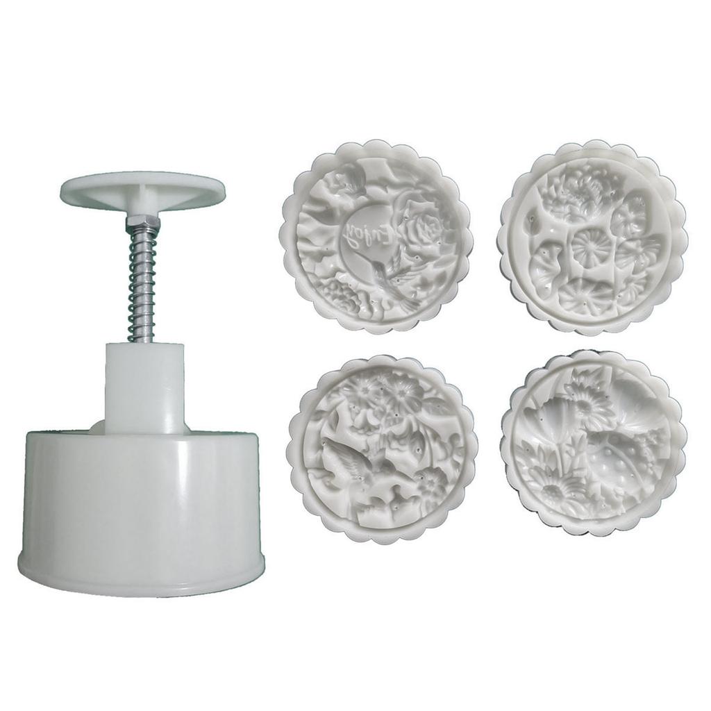 Kitchen Supplies Chinese Style Flower Bird Shape Mooncake Moulds Multi-Purpose Reusable Festival Cookie Decorate Tool